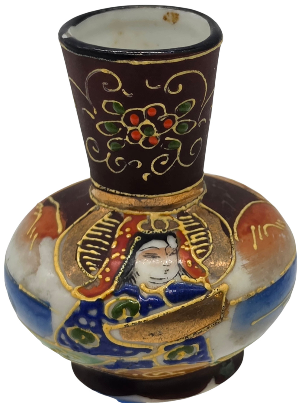 VINTAGE JAPANESE SATSUMA MORIAGE MINIATURE VASE